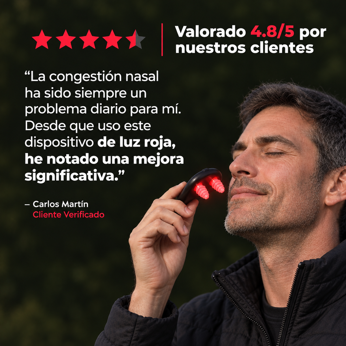 Aleria – Dispositivo de luz roja para el cuidado nasal